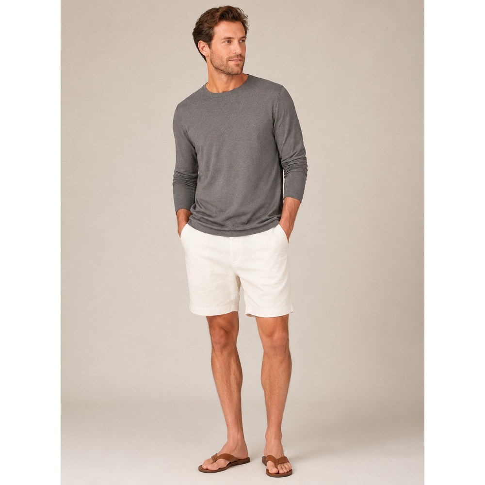 Banana Republic Vintage Mens Long Sleeve Cotton Tee Shirt Size S Grey Casual